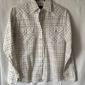 Vintage Panhandle Slim  Pearl Snap Long Sleeve Western Shirt Size 14